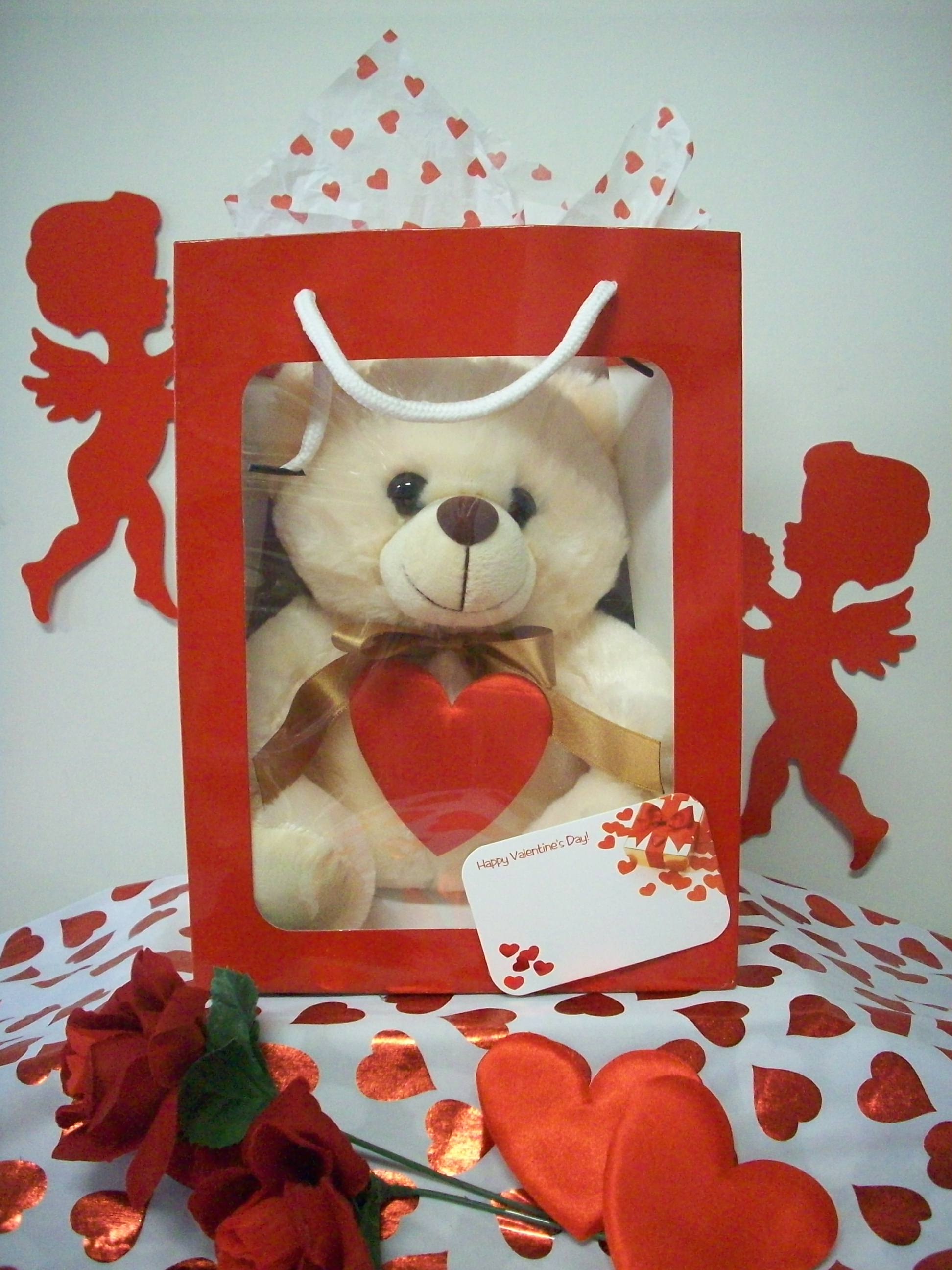 Valentine bear in tote